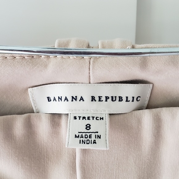 Banana Republic Trousers Womens 8 Cream Stretch Workwear Dress Pant Low Rise Y2K - Picture 2 of 6